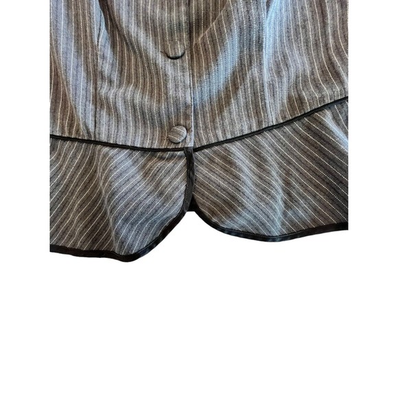 Speechless Blazer Junior Size 9 Grey Vintage Fitted Pin Stripe - Picture 2 of 10